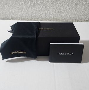 Dolce & Gabbana Black Eyeglasses Sunglasses Hard Case Box w/ Dust Bag & Booklet
